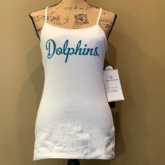 Miami Dolphins NFL Tank Top NWT All Sport Couture - Picture 2 of 5